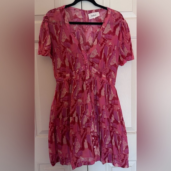 BA&SH Rose Pink Talia Dress - Size 3 = Large / L Size BASH - Picture 3 of 17